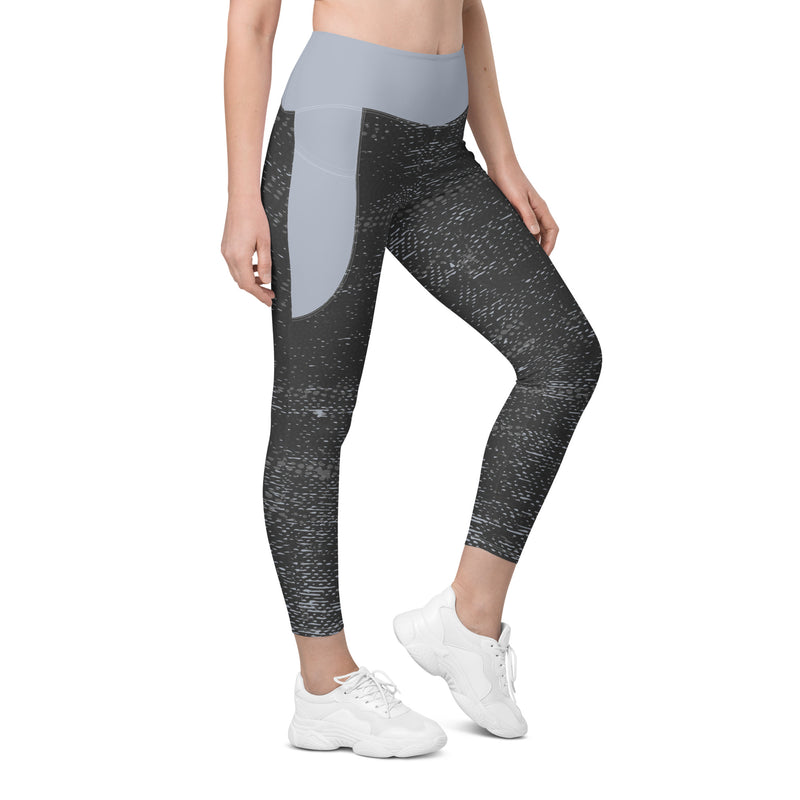 Life League Gear - Women's Leggings with Pockets - "ADAPT" STEALTH GREY / COOL GREY