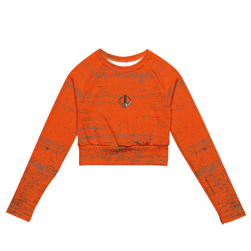 Women's ADAPT Crop Top Skin High Viz Orange Shark Grey