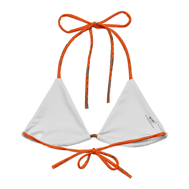 Women's ADAPT - String Bikini Top - High Viz Orange | Shark Grey