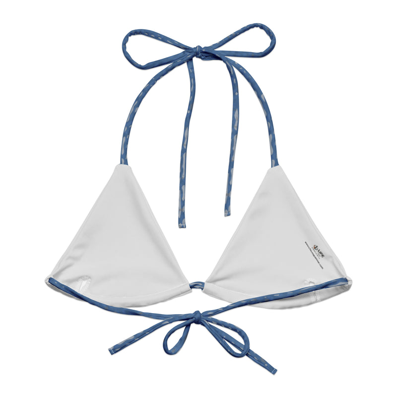 Women's ADAPT - String Bikini Top - Blue Ocean | Shark Grey