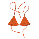 Women's ADAPT - String Bikini Top - High Viz Orange | Shark Grey