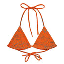 Women's ADAPT - String Bikini Top - High Viz Orange | Shark Grey