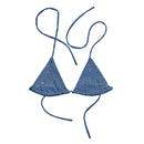 Women's ADAPT - String Bikini Top - Blue Ocean | Shark Grey