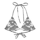 Women's Summer - String Bikini Top - Grey Camo