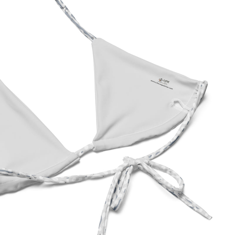 Women's ADAPT - String Bikini Top - Cloud White | Shark Grey