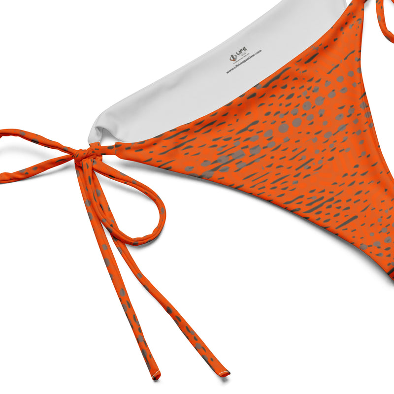 Women's ADAPT - String Bikini Bottom - High Viz Orange | Shark Grey