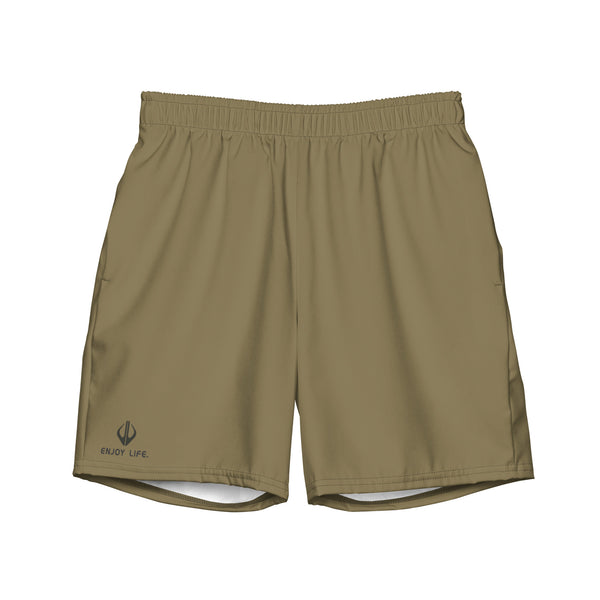 Enjoy Life. - Men's "HYBRID" Swim/Gym Hybrid Shorts (OD GREEN)