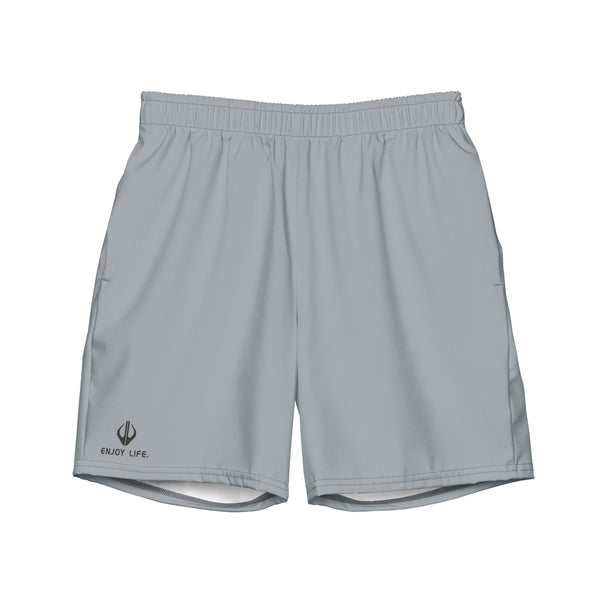 Enjoy Life. - Men's "HYBRID" Swim/Gym Hybrid Shorts (LIGHT GREY)