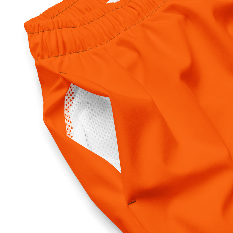 Enjoy Life. - Men's "HYBRID" Swim/Gym Hybrid Shorts (HIGH VIZ ORANGE)