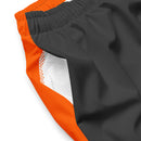 Enjoy Life. - Men's Swim/Gym Hybrid Shorts (DARK GREY/ORANGE)