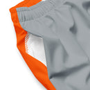 Enjoy Life. - Men's Swim/Gym Hybrid Shorts (LIGHT GREY/ORANGE)