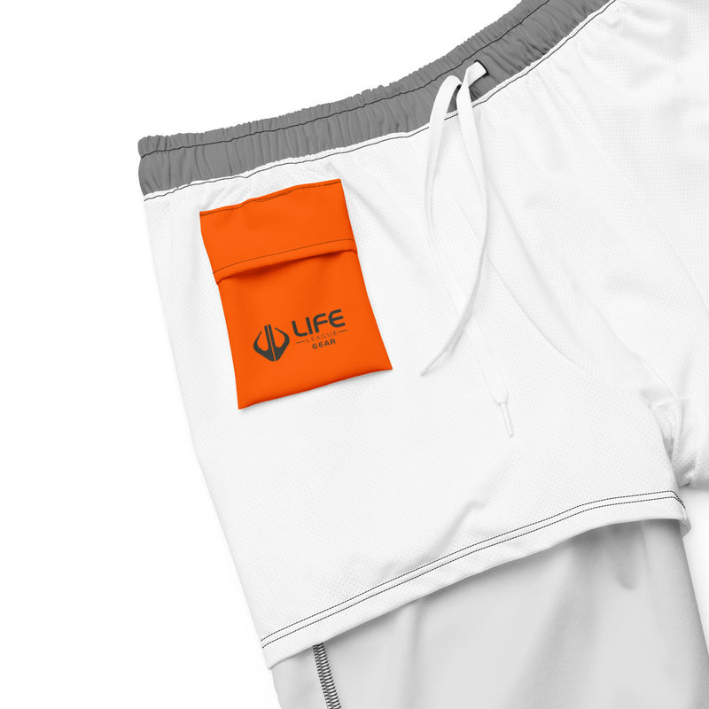 Life League Gear - Men's "ADAPT" Swim/Gym Hybrid Shorts (SHARK GREY)