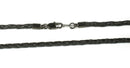 3mm Black Braided Cotton Cord with Hematite Finish Ends