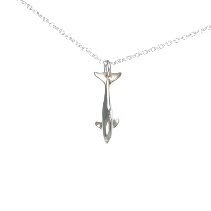 Dolphin Pendant with a Sterling Necklace, Ocean Theme Miniature Realistic Sea Life Dolphin Necklace Sterling