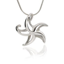 Starfish Necklace Sterling Silver for Women- Seastar Pendant, Sea Star Jewelry Sterling Silver, Beachy Necklace