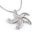 Starfish Necklace Sterling Silver for Women- Seastar Pendant, Sea Star Jewelry Sterling Silver, Beachy Necklace