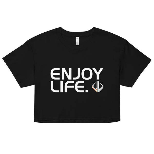 Life League Gear - "Enjoy Life" - Women’s Crop Top - Black