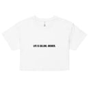 LIFE IS CALLING. ANSWER. - Life League Gear - Women’s Crop Top - White
