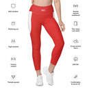 Life League Gear - "Dive" - Women's Leggings with Pockets (Red/White Accents)