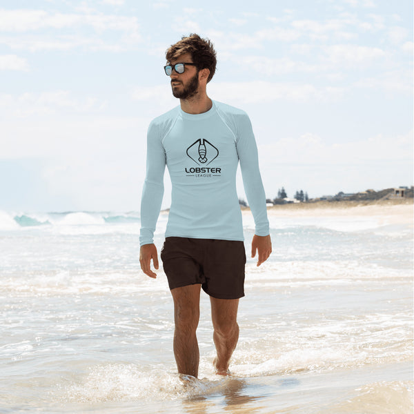 Lobster League "PERFECT HUNT" Men's Diver's Skin Light Blue/Coral Pattern