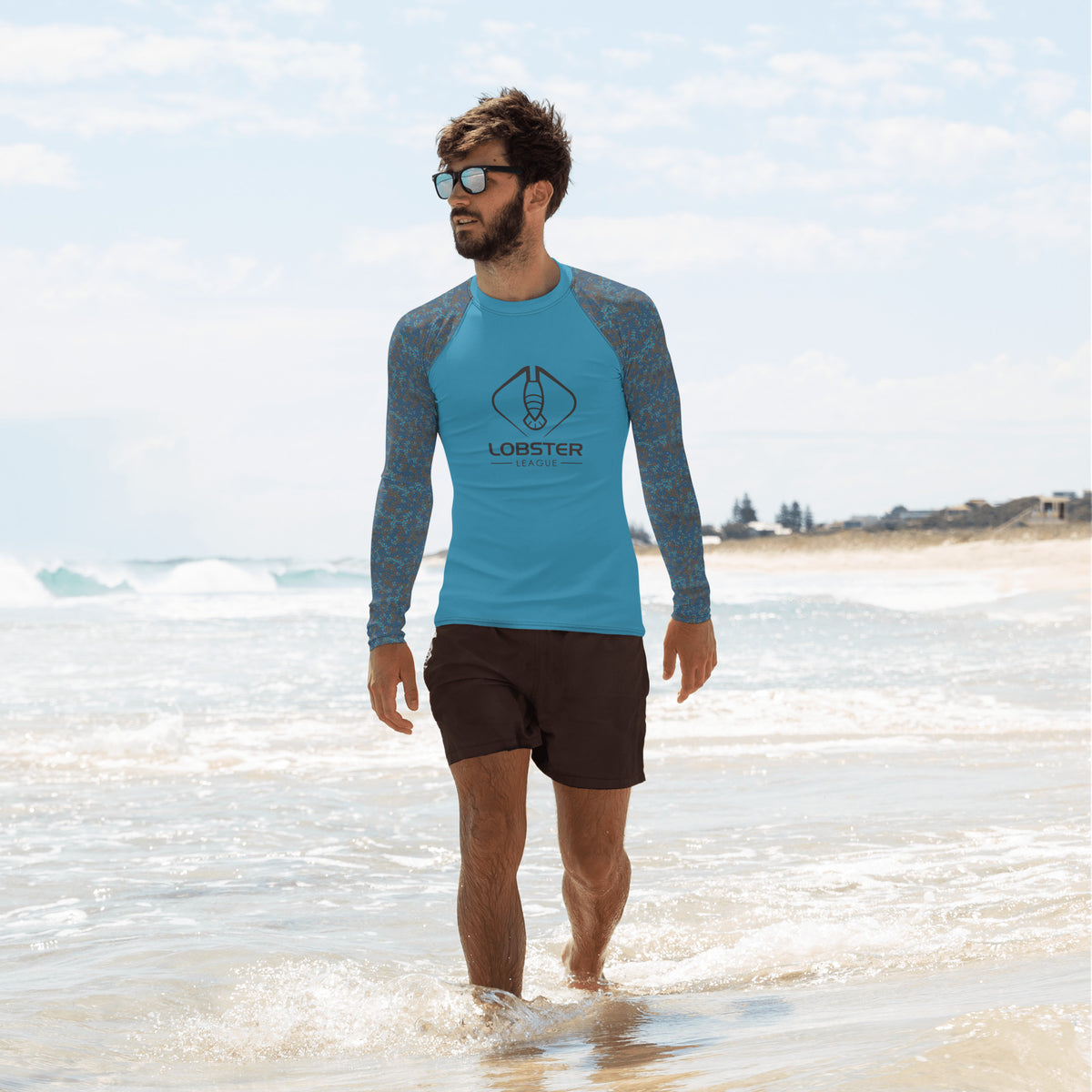 Rash Guard Costa Fishing – Homme XXL – Manches Longues – Bleu Numérique / Camouflage – Occasion