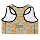 Life League Gear - "High Viz Coral and Blue" - (White or Black Trim) Women's Padded Sports Bra / Dive Top