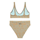 Life League Gear - "High Viz Coral and Blue" - Women's Bikini (Black Trim)