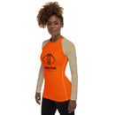 Lobster League "CORAL HUNTRESS" Women's Diver's Skin HIGH VISIBILITY Orange/Light Blue/Coral
