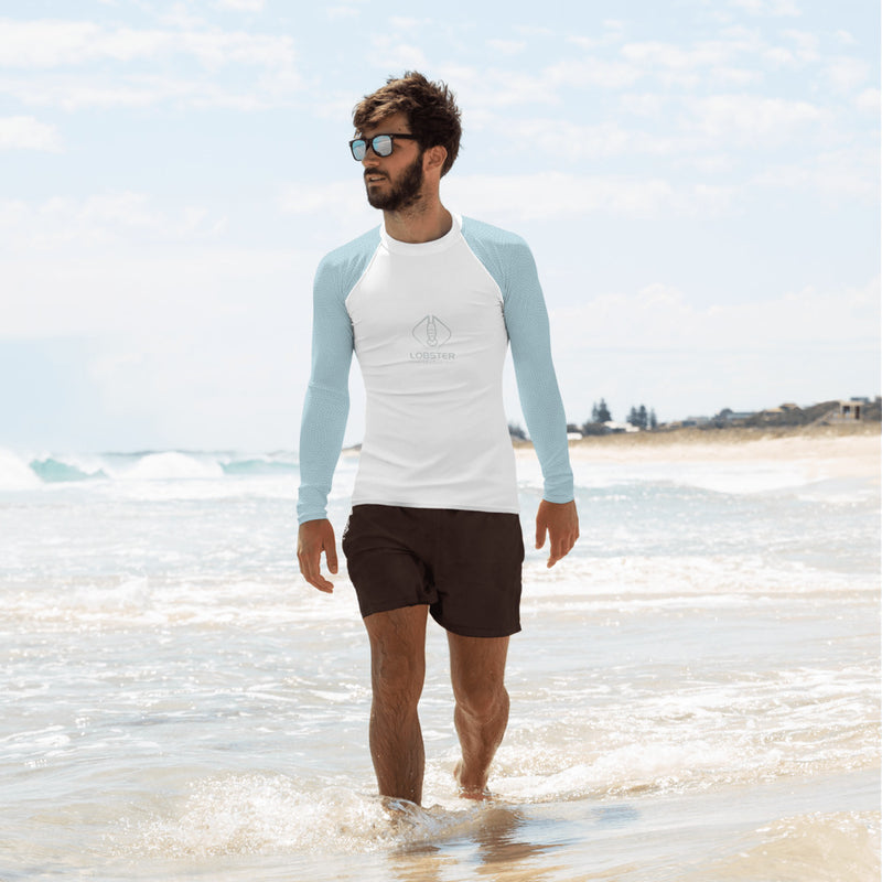 Lobster League "PERFECT HUNT" Men's Diver's Skin Light Blue/White/Coral Pattern