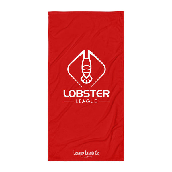 Lobster League Beach Towel Diver Down - (Red/White)