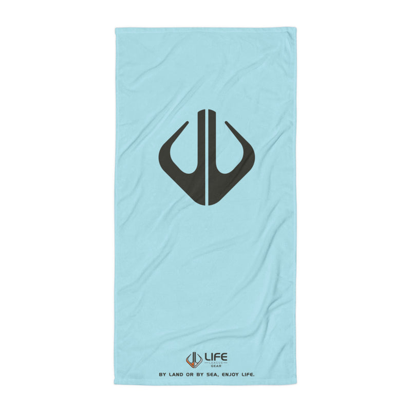 Life League Gear Towel - By Land or By Sea, Enjoy Life. (Light Blue)