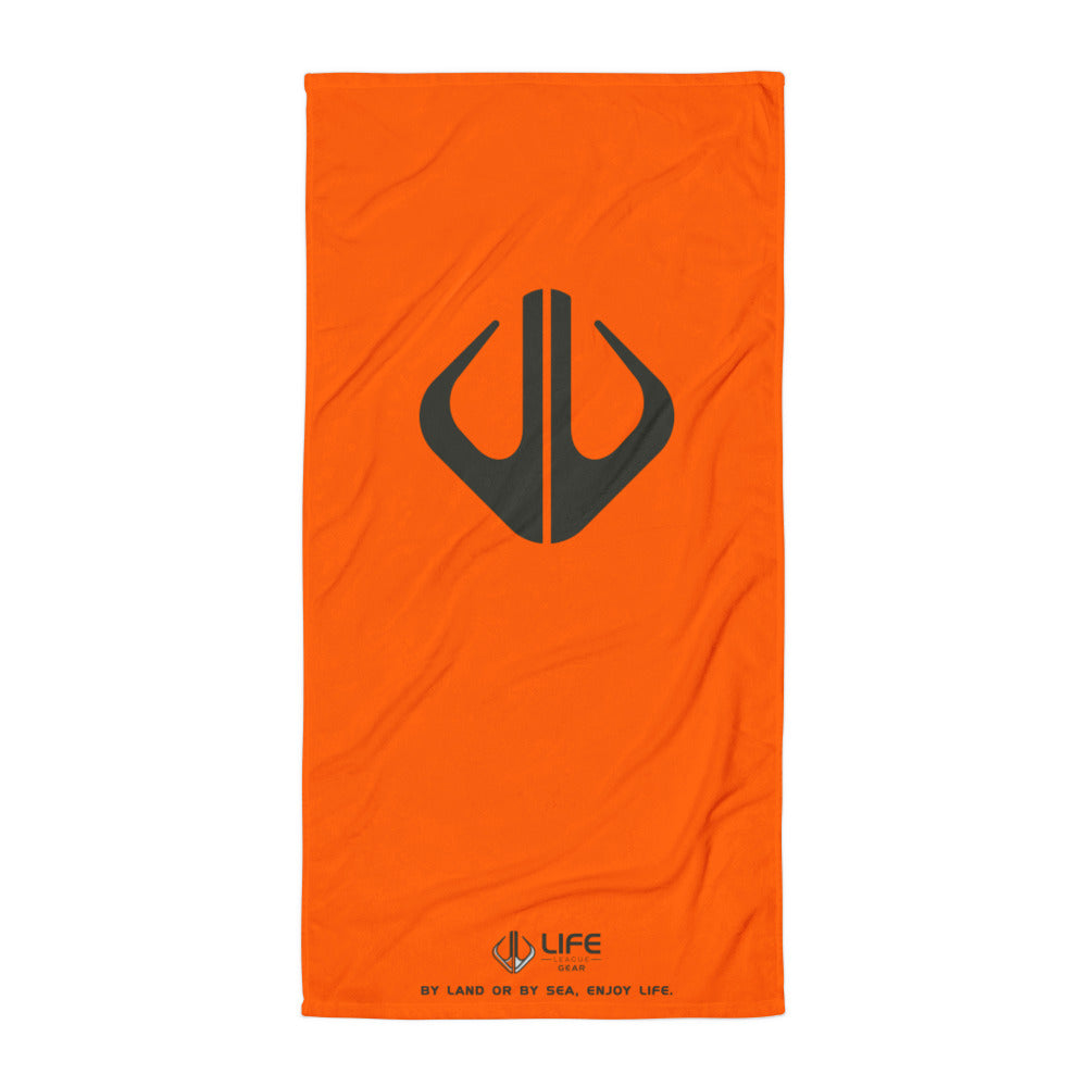 Life League Gear Towel - By Land or By Sea, Enjoy Life. (High Viz Oran
