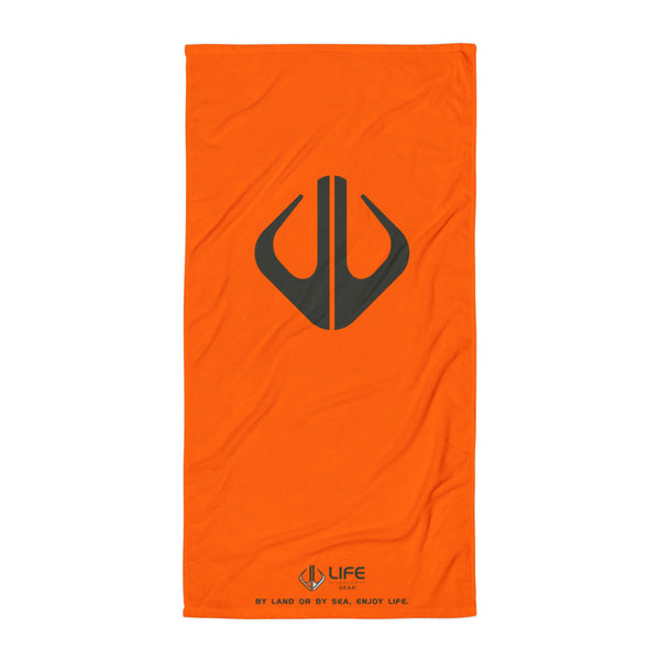 Life League Gear Towel - By Land or By Sea, Enjoy Life. (High Viz Oran