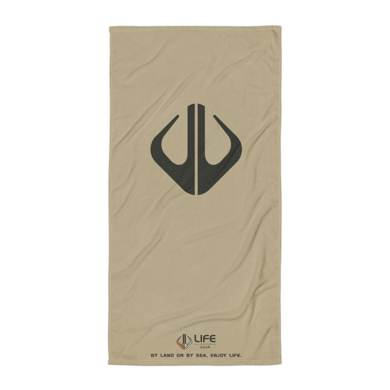 Life League Gear Towel - By Land or By Sea, Enjoy Life. (Desert Tan)